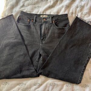 Madewell Black Wide-Leg Flare Jeans
